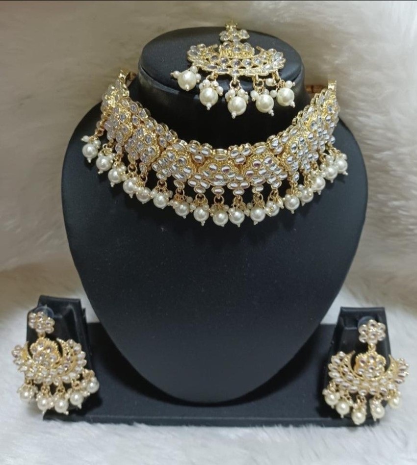 White hot sale jewellery set