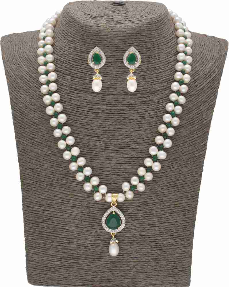 Sri Jagdamba Pearls Mother of Pearl Gold plated Multicolor Jewellery Set Price in India Buy Sri Jagdamba Pearls Mother of Pearl Gold plated Multicolor Jewellery Set Online at Best Prices in India