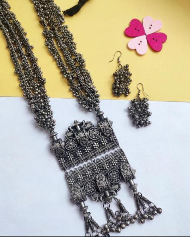 Silver necklace clearance set flipkart