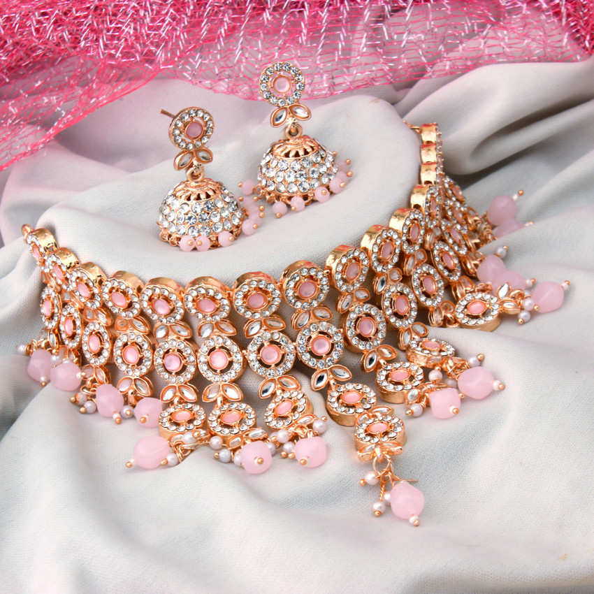 Rose gold top jewellery set