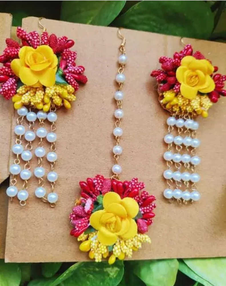 prime shopy Fabric Red Yellow Green Jewellery Set Price in India Buy prime shopy Fabric Red Yellow Green Jewellery Set Online at Best Prices in India Flipkart