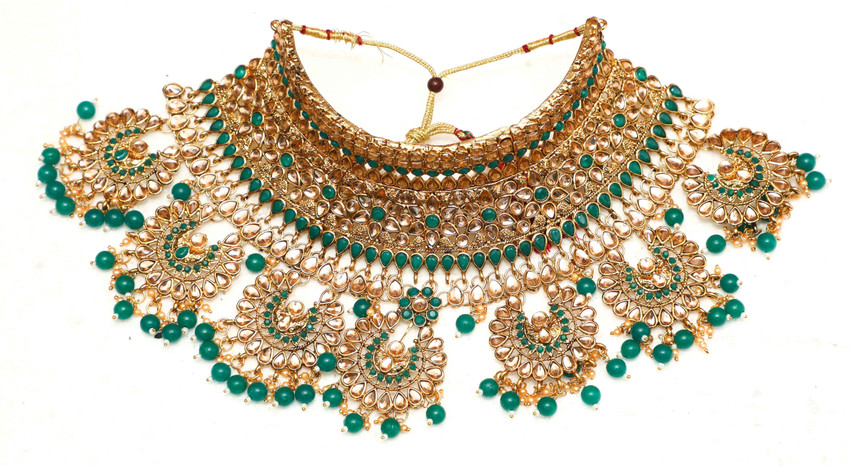 BJEWELS Alloy Gold plated Gold Jewellery Set Price in India Buy BJEWELS Alloy Gold plated Gold Jewellery Set Online at Best Prices in India Flipkart