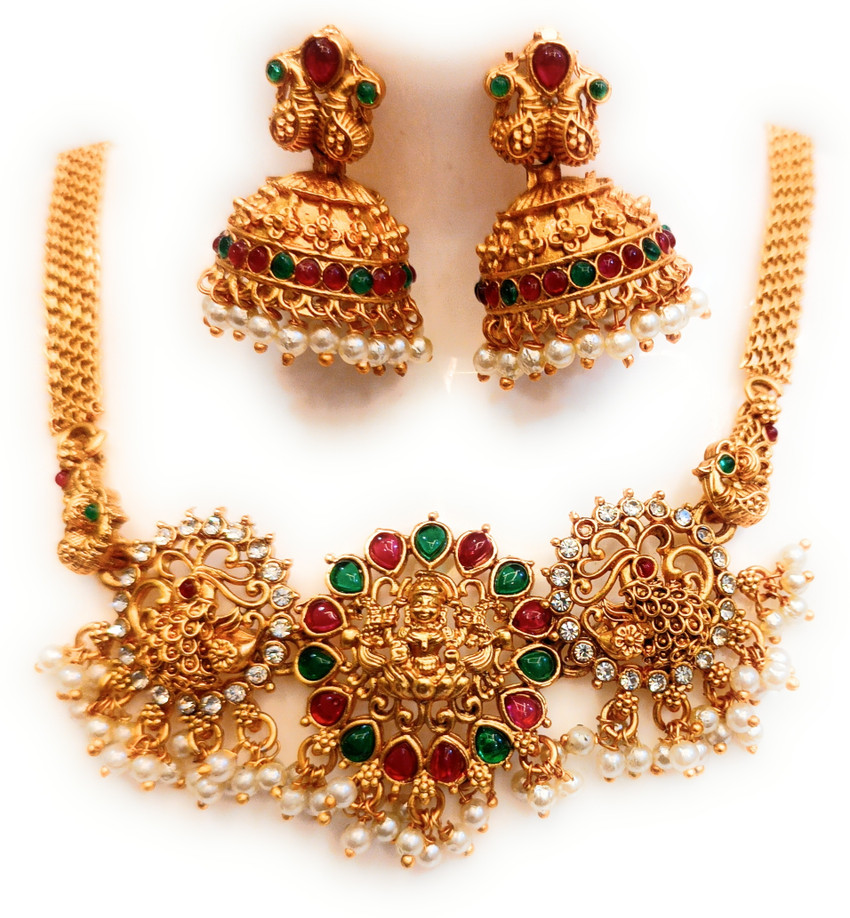 Adyashree Emporium Metal Gold plated Gold Jewellery Set Price in