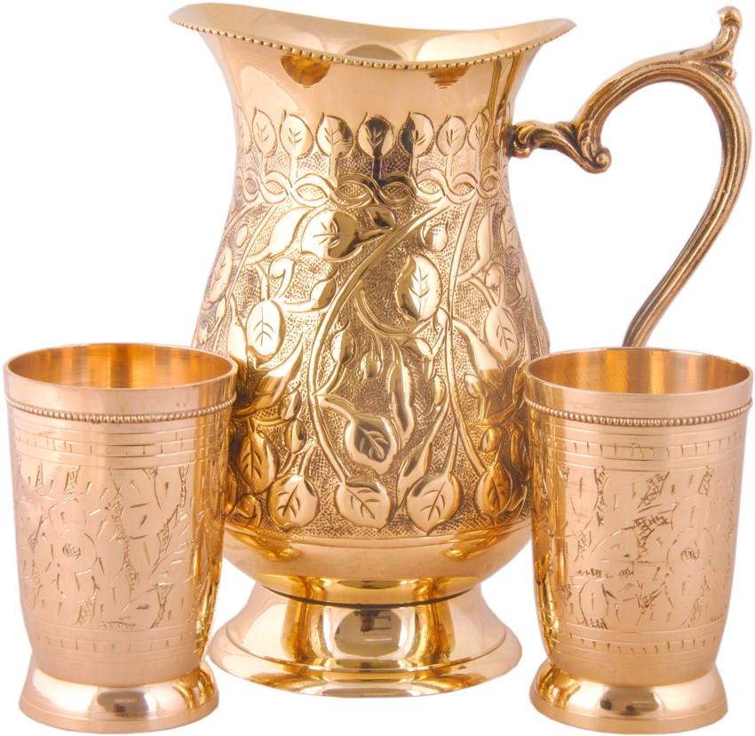 Brass Jug & Glass Set Brass Royal Serveware Jug & Glasses Tableware  Jug &  1 Glass in Thrissur at best price by Crockery Wala & Company - Justdial