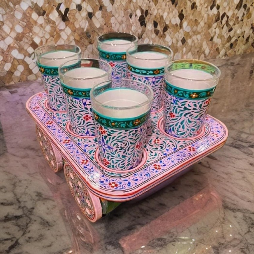 Handpainted Tea Glasses - Set of 6