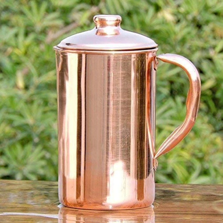 Copper Water Pitcher | Ayurveda | Handmade | 100% Pure | Hammered 1.5 Litre