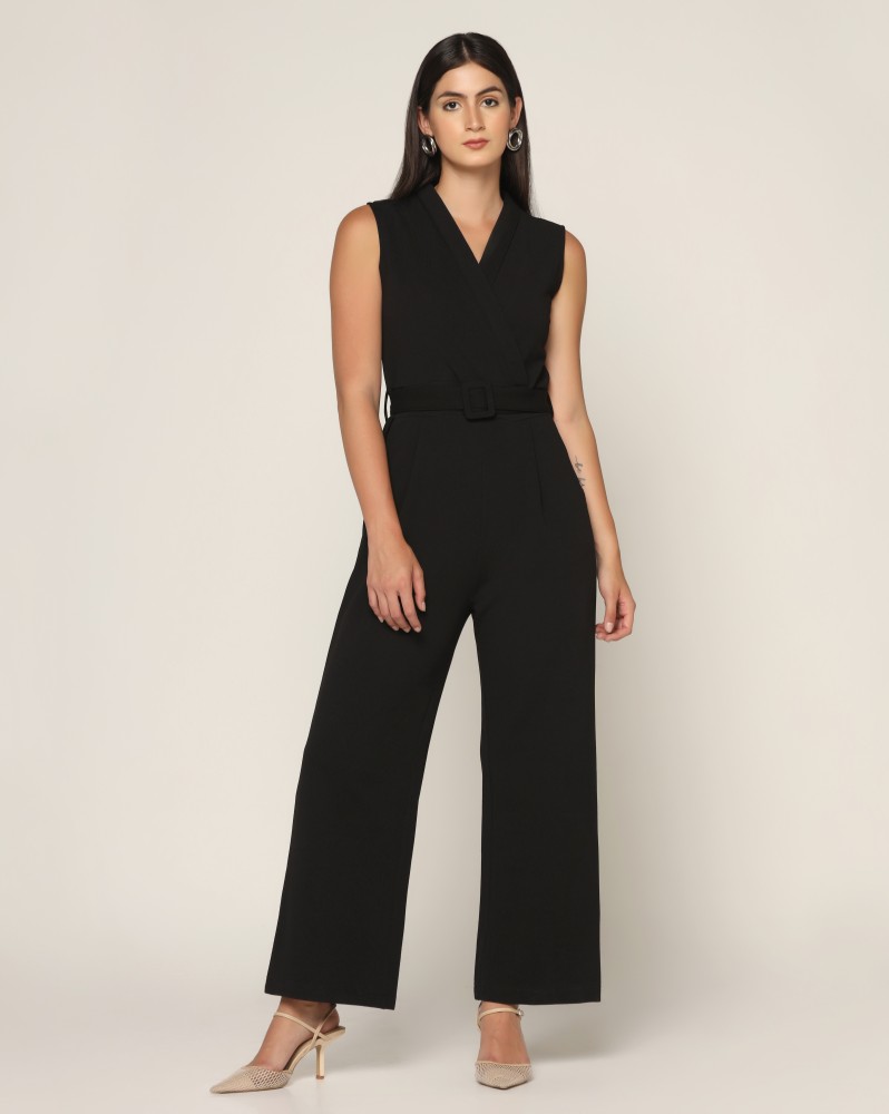 Black jumpsuit flipkart on sale