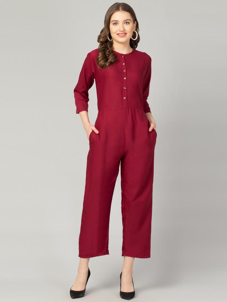 Jumpsuit cheap maroon color