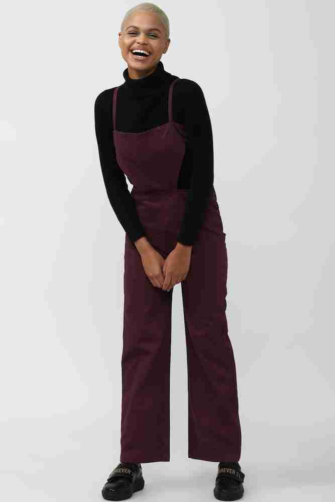 Forever 21 burgundy jumpsuit sale