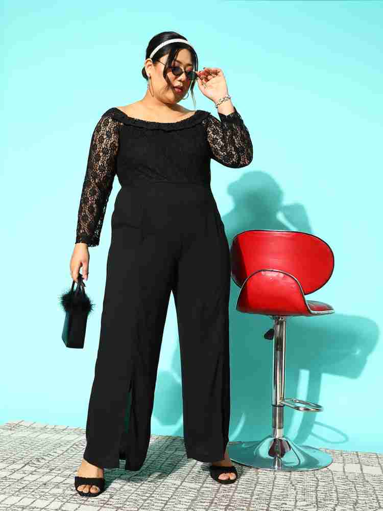 Flambeur Women's Plus Size Casual Multicolor Jumpsuit