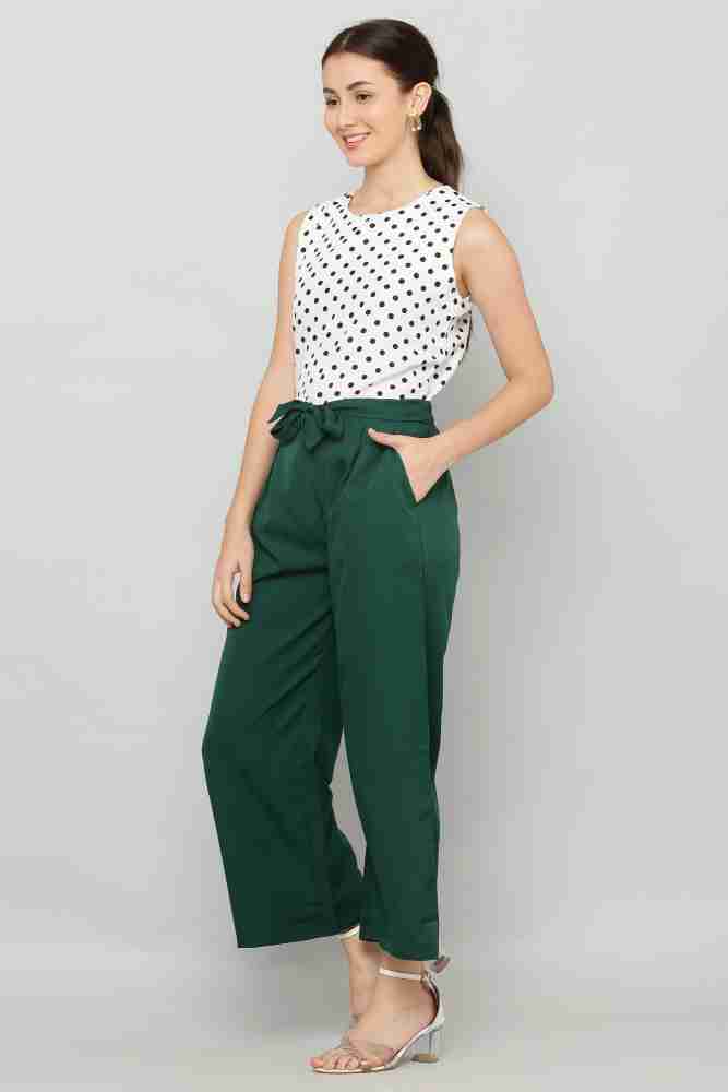 Buy Girls Pant - Paperbag Waist Green Palazzo Online at 58% OFF