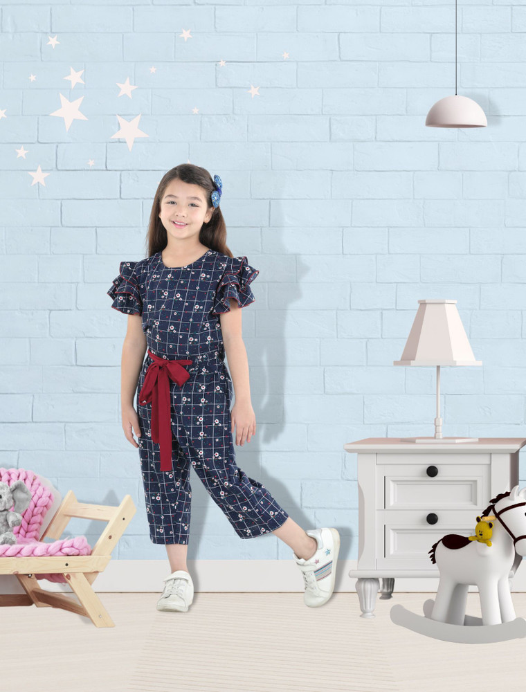 CUTIEKINS Checkered Girls Jumpsuit Buy CUTIEKINS Checkered Girls