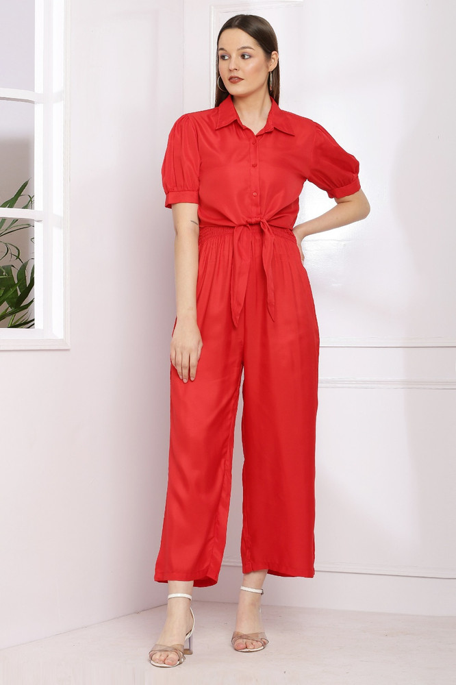 Jumpsuit red color hotsell