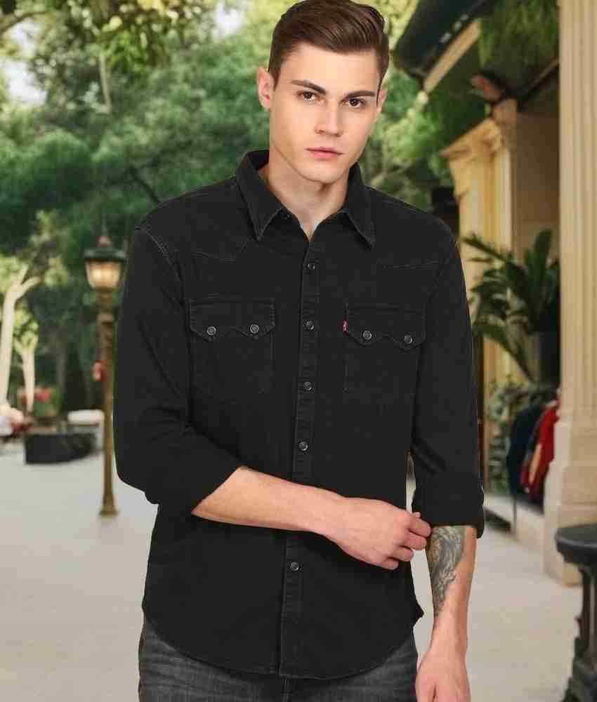 Black levis store denim shirt