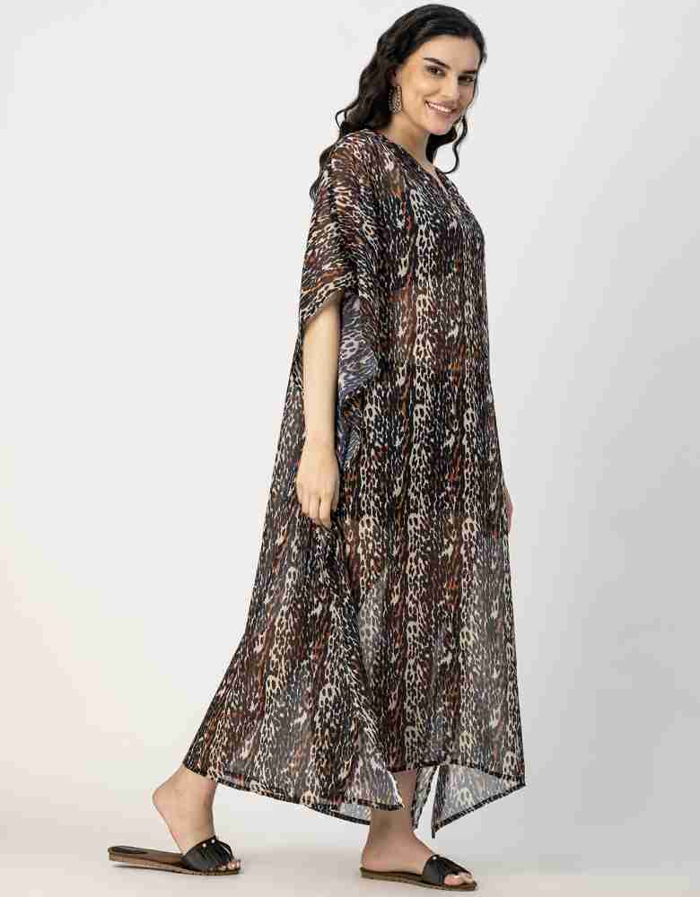 moomaya Printed Poly Georgette Women Kaftan - Buy moomaya Printed