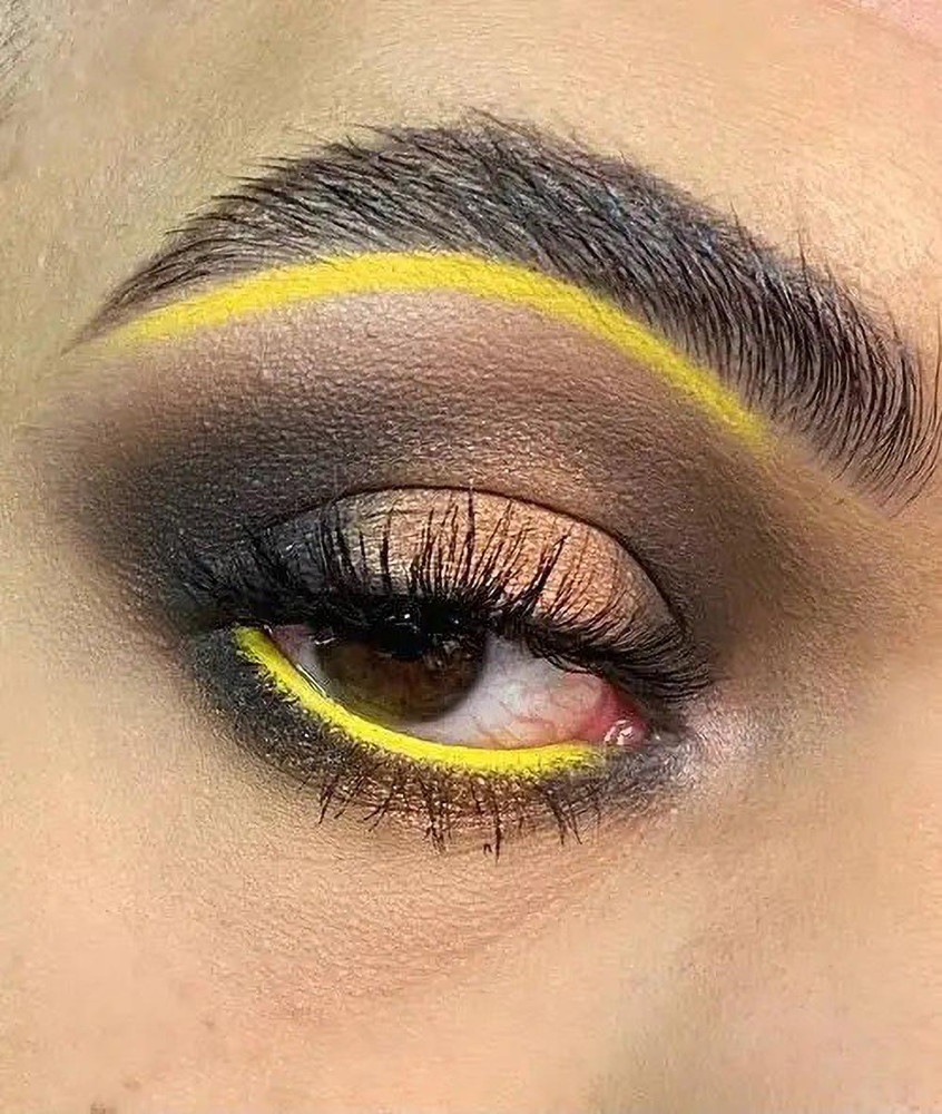 Golden store yellow eyeshadow