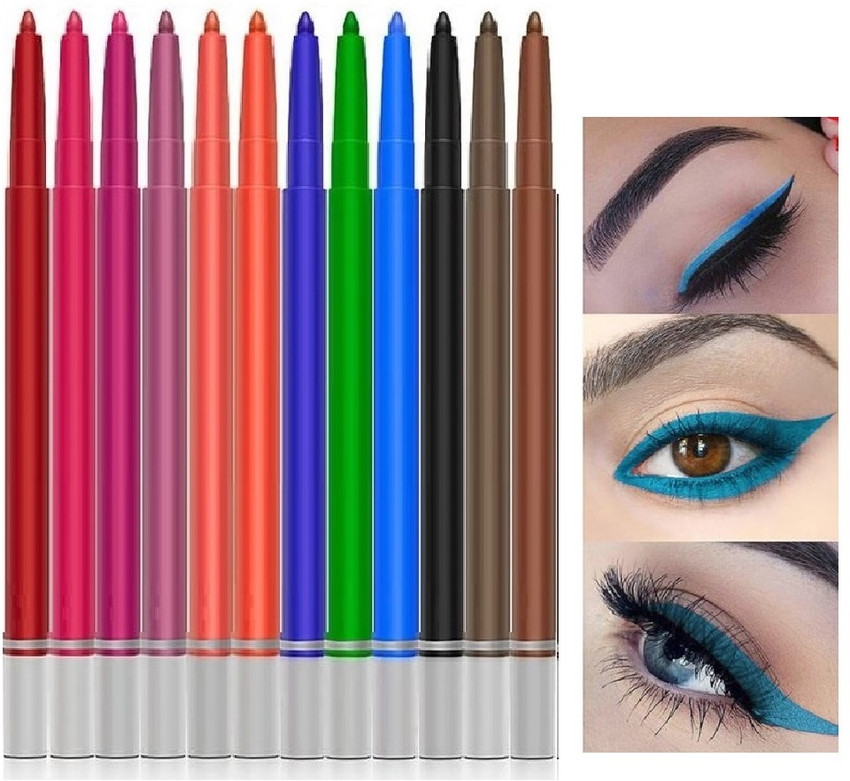DARVING Multi colored liner Long Lasting Colorful Eyeliner Pencils