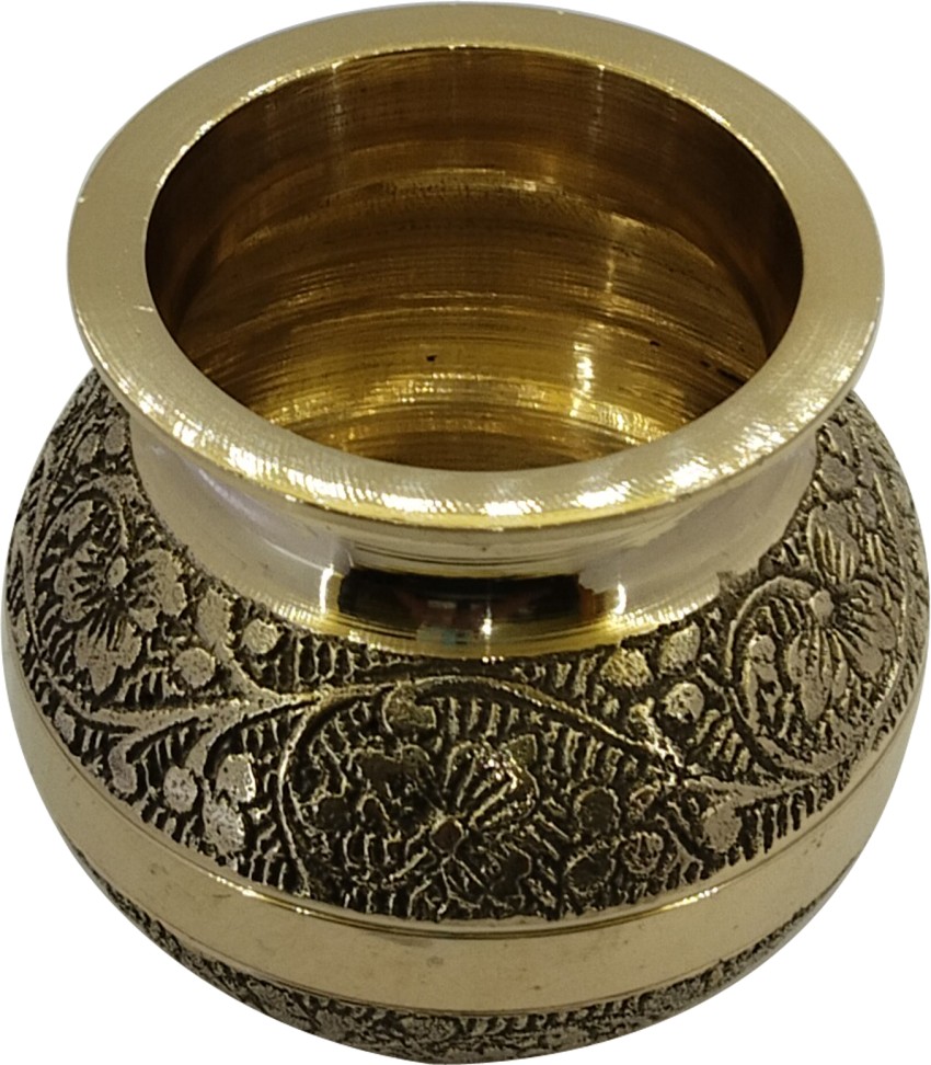 Shiv Om Kalash Brass Pot Pooja Items Indian Lota