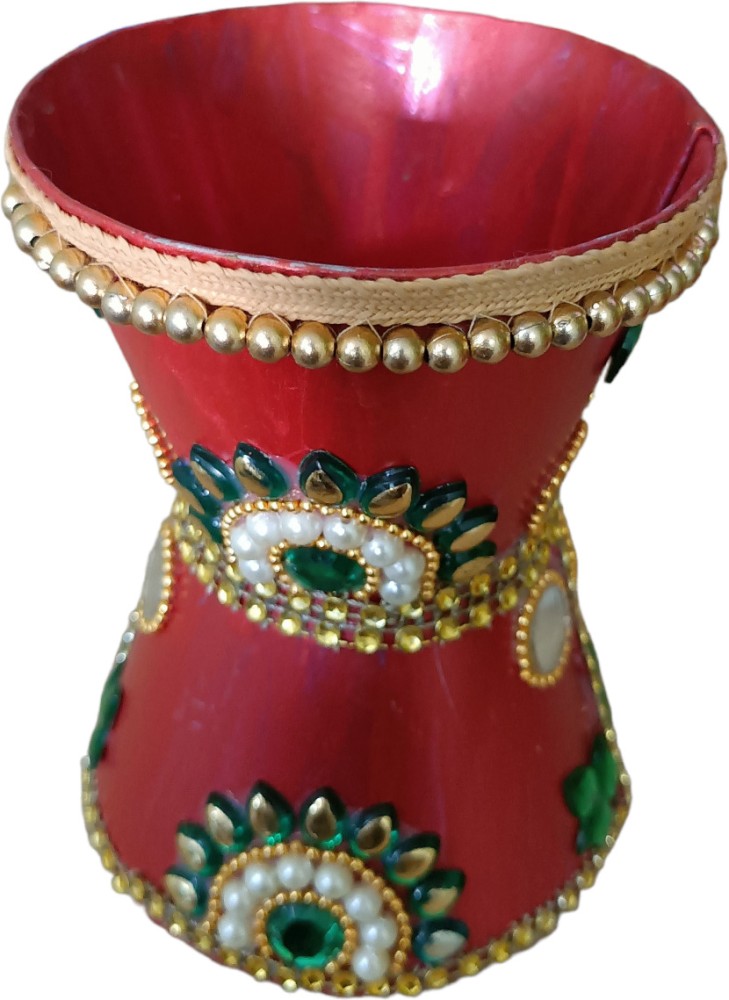 Pin by Preeti creations dda on Handmade jewellery and craft ideas | Thali  decoration ideas, Kalash decoration, Pot designs