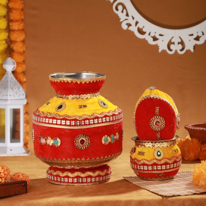 shinde exports artificial kalash with coconut or pooja decoration items for  mandir Decorative Showpiece - 10 cm Price in India - Buy shinde exports  artificial kalash with coconut or pooja decoration items