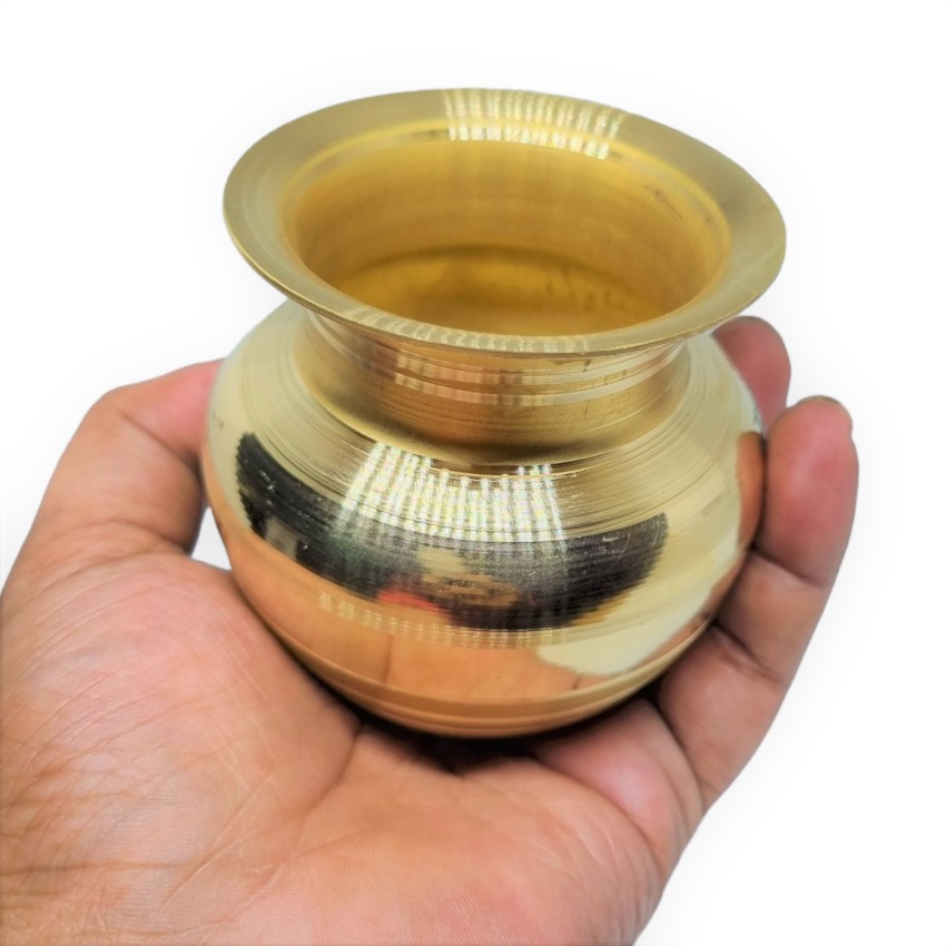 Divine Bazaar Pooja Brass Kalash, Pital ke kalash, Puja lota  Brass Kalash Brass Kalash 