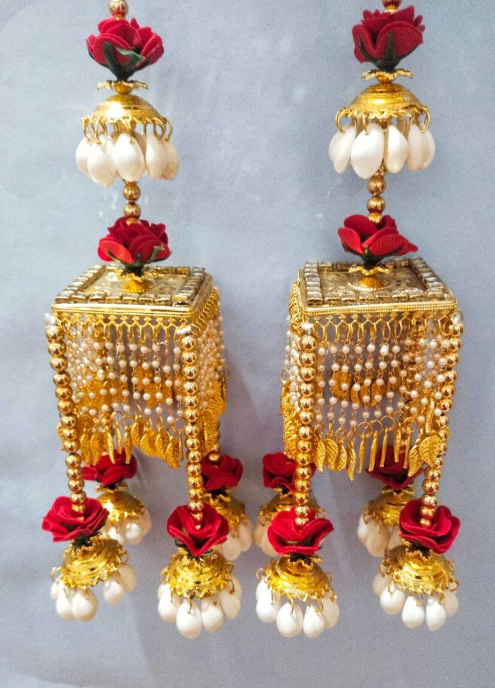 Brass Rich Gold, Kundan, Pink, Reverse Polished Wedding Kaleere, Indian Kalira Indian Kaleera 2024 , Sikh Wedding, Kaleeras bySrk