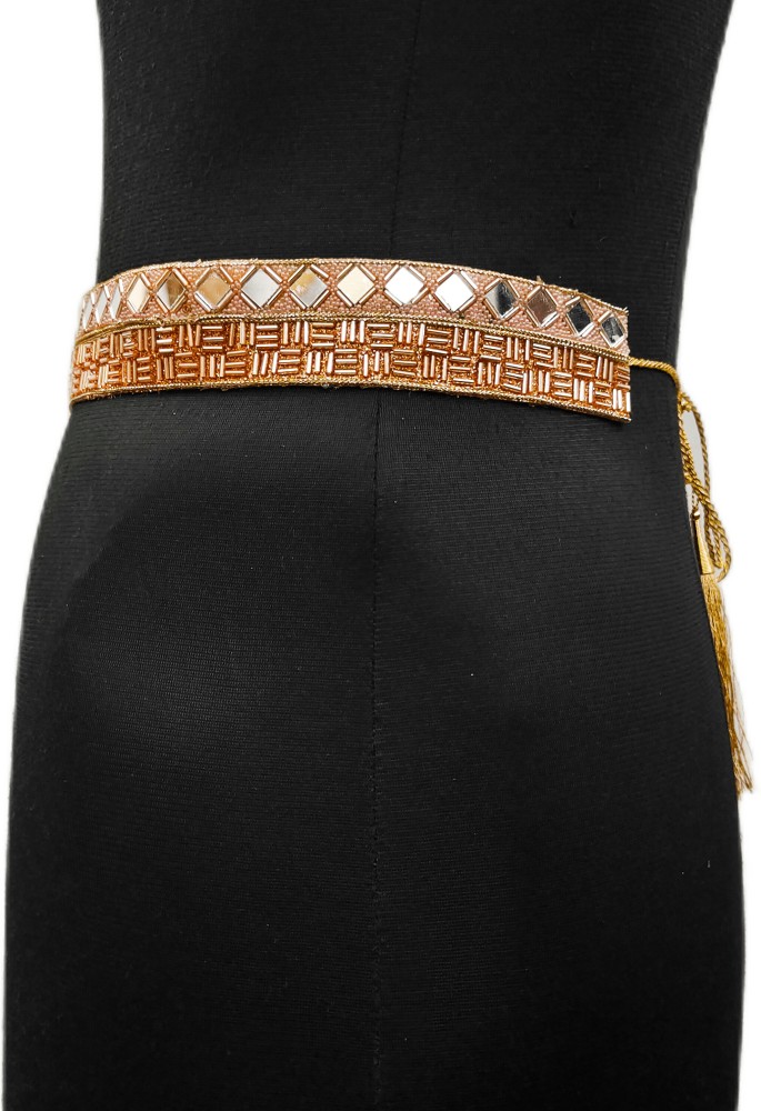 Buy Purala saree waist belt for women gold Online at Best Prices