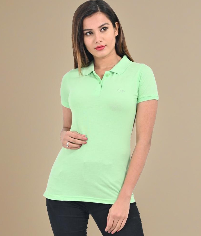 Light green polo shirt womens on sale