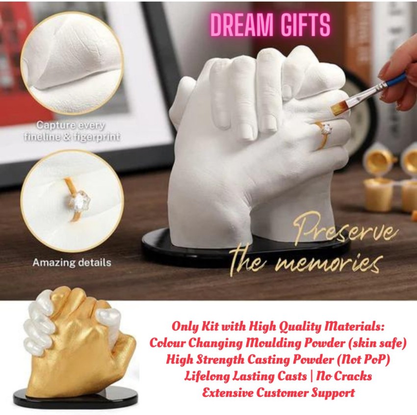 Dream Gifts Couple Hands 3D Casting Kit (14 items) (Moulding