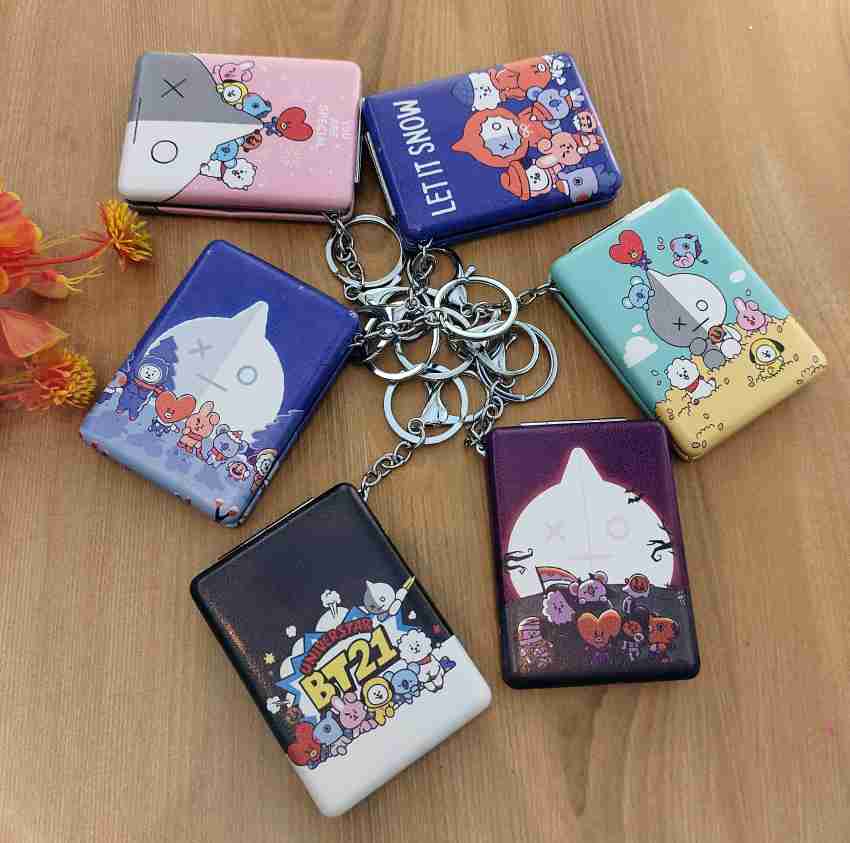 Paper Bear BT21 Rectangle Mirror Key Ring Chain for Kids Girls Key Chain  Price in India - Buy Paper Bear BT21 Rectangle Mirror Key Ring Chain for  Kids Girls Key Chain online