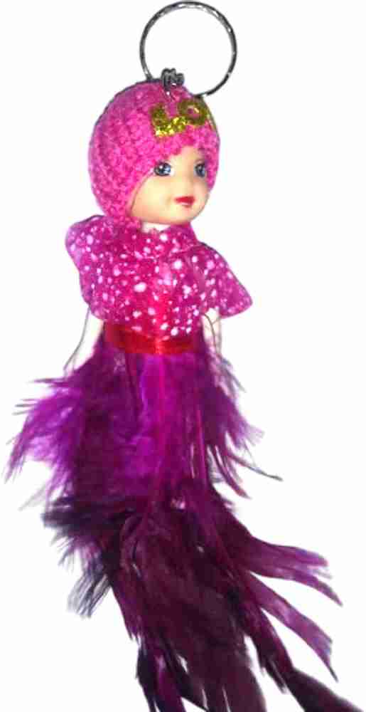 DHYAN Feather Doll Keychain for Kids Girls and Women Pack of 3