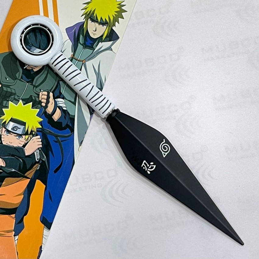 Naruto Anime Mini Metal Weapons Kakashi Kunai Shuriken & Keychain Necklace  set