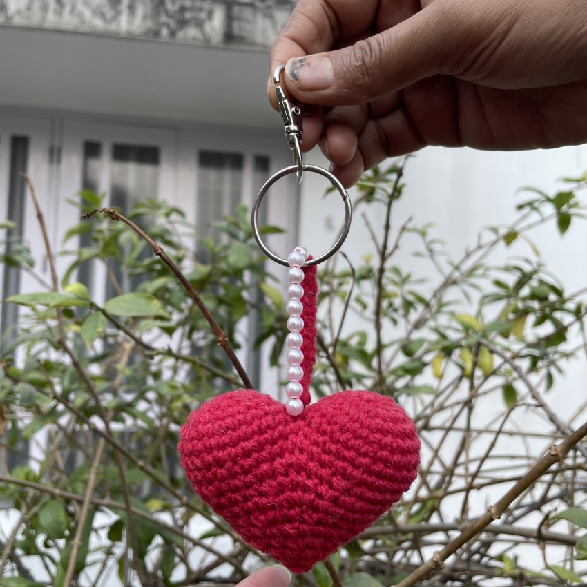 Handmade Love Heart Keyring Key Tag Key Chain Men Women