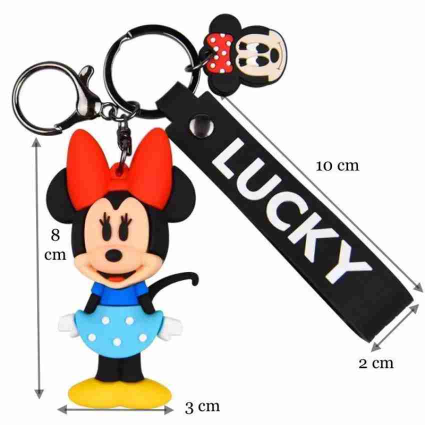 Mickey Mouse or Minnie Mouse Keychain 3D 