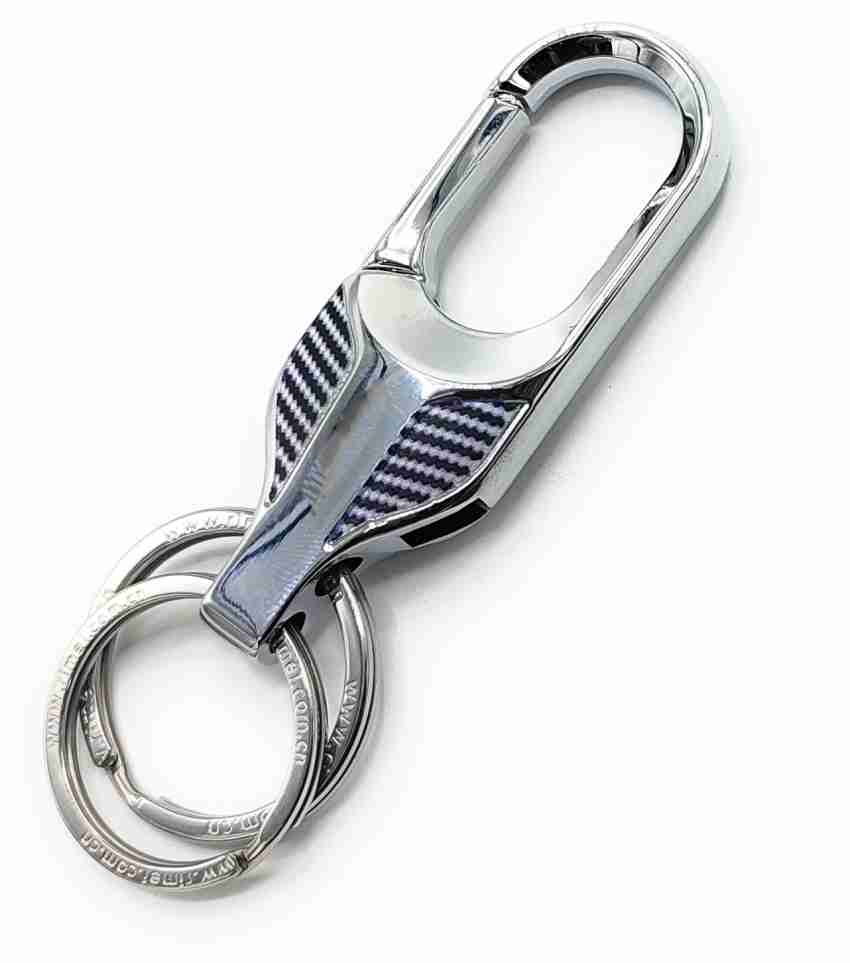 Jdp Novelty Stylish Hook Locking Silver Metal Carabiner Double