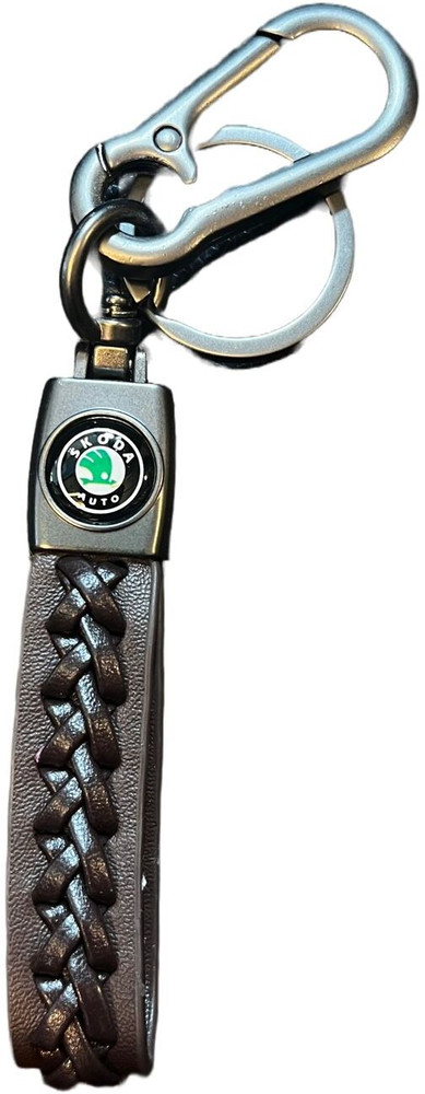 Skoda leather keychain store