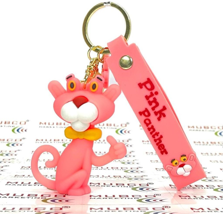 Mubco Pink Panther 3D Keychain, Strap Charm & Hook