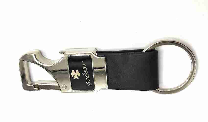 Jdp Novelty Leather Metal Keychain for Bike.Rectangular Shape. Key