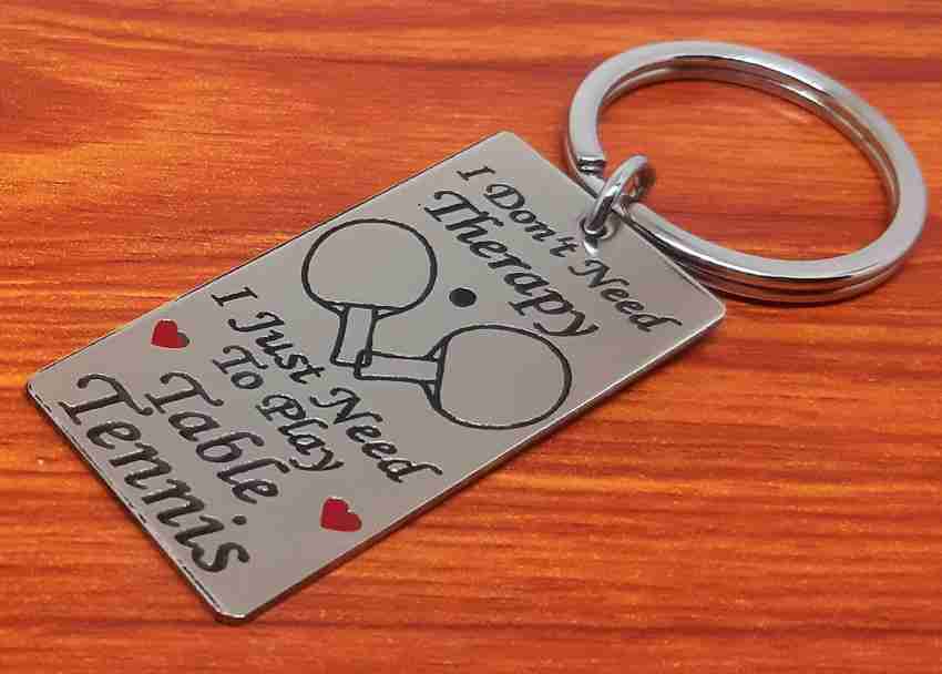 Aura Gift For Table Tennis Sports Person Men Brother Boy Girl Friend Papa Uncle Steel Key Chain