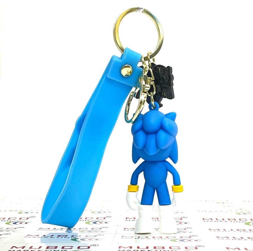 Mubco Sonic The Hedgehog 3d Keychain| Strap Charm & Hook | Pvc Cartoon Model Toy Gift Key Chain