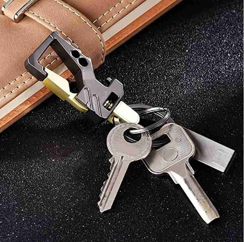 Buy Virom Silver Metal Double Ring Hook Keychain Online at Best Prices in  India - JioMart.