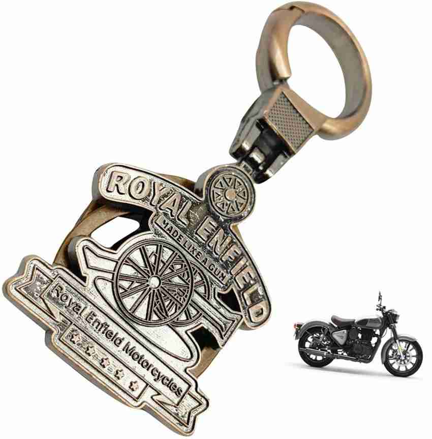 Dhe Best Bike Keychain Made Like a Gun Double Rings Metal for