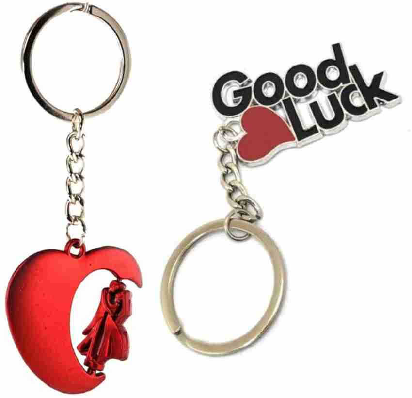 2Pcs/Set Men Women Cute Heart Key Keychain Couple Key Ring Lovers