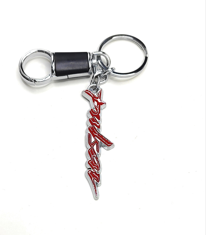 Jdp Novelty Pulsar Bike Metal Keychain RED Color with Hook. Key