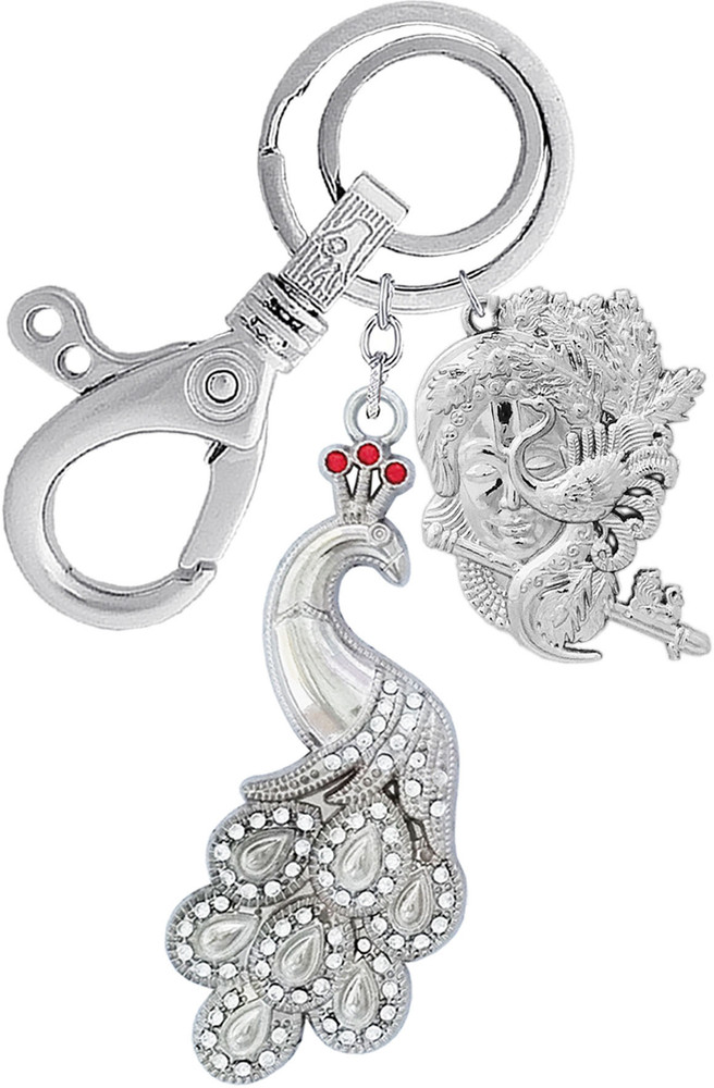 KYP Fashion God Krishna Peacock Mor keyrings for girls women