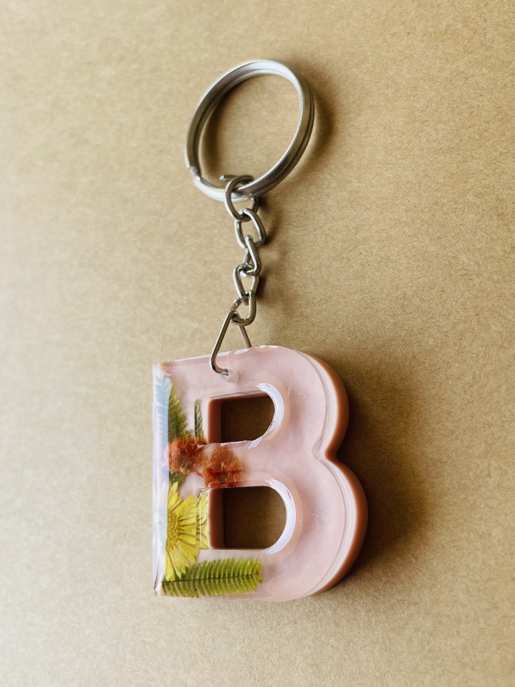 crafcan Resin Letter N Keychain with real flowers Key Chain Price in India  - Buy crafcan Resin Letter N Keychain with real flowers Key Chain online at