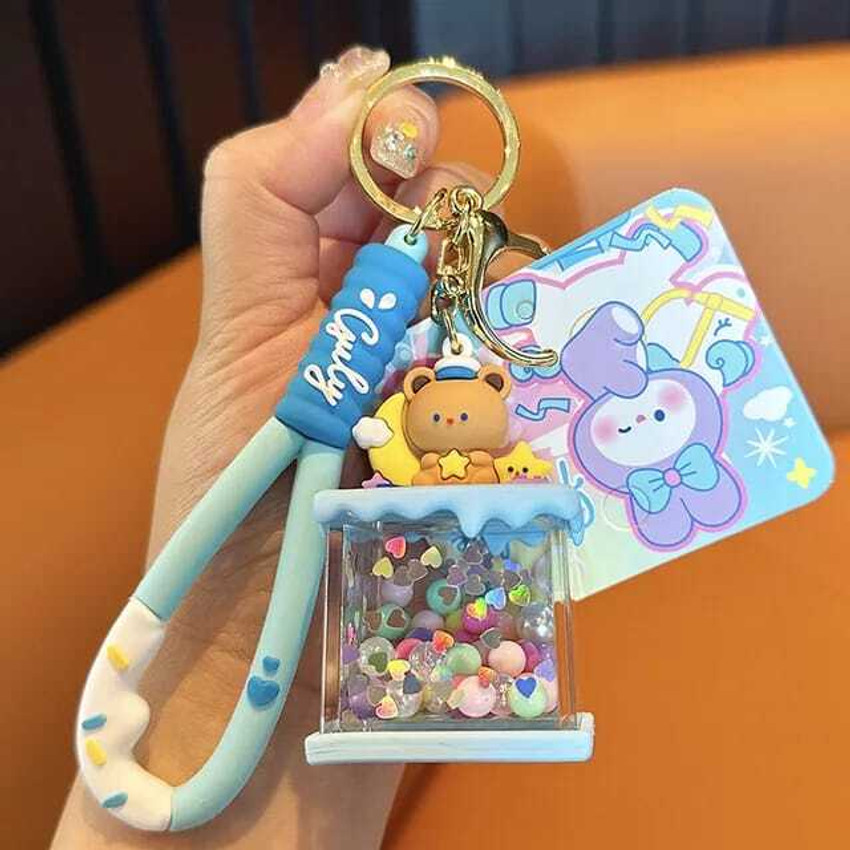 Tera13 Cute Keychain For Kids 1 pcs Teddy Bear Keychain Bubbles Water Keychain Key Chain Price in India Buy Tera13 Cute Keychain For Kids 1 pcs Teddy Bear Keychain Bubbles Water