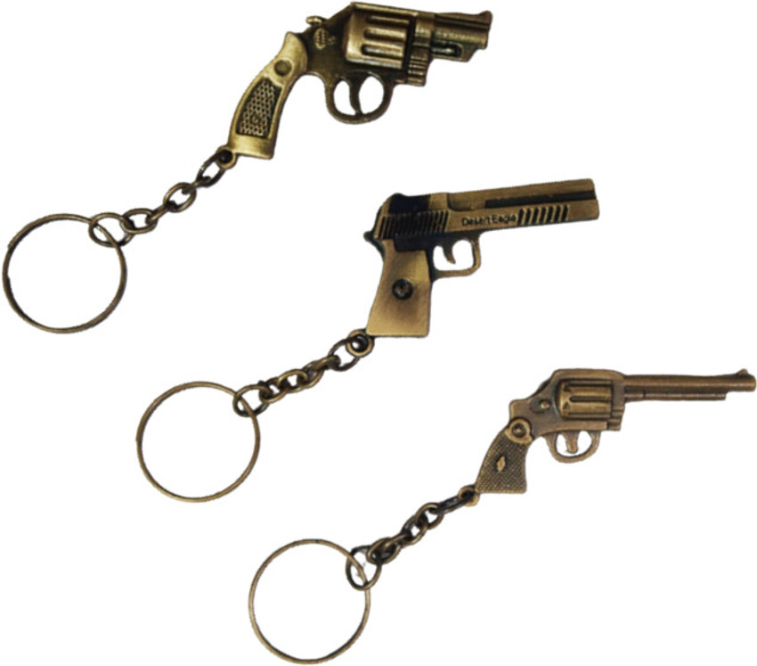 Newview BROWN 3 GUN PISTOL REVOLVER GUN KEYCHAIN Key Chain Price