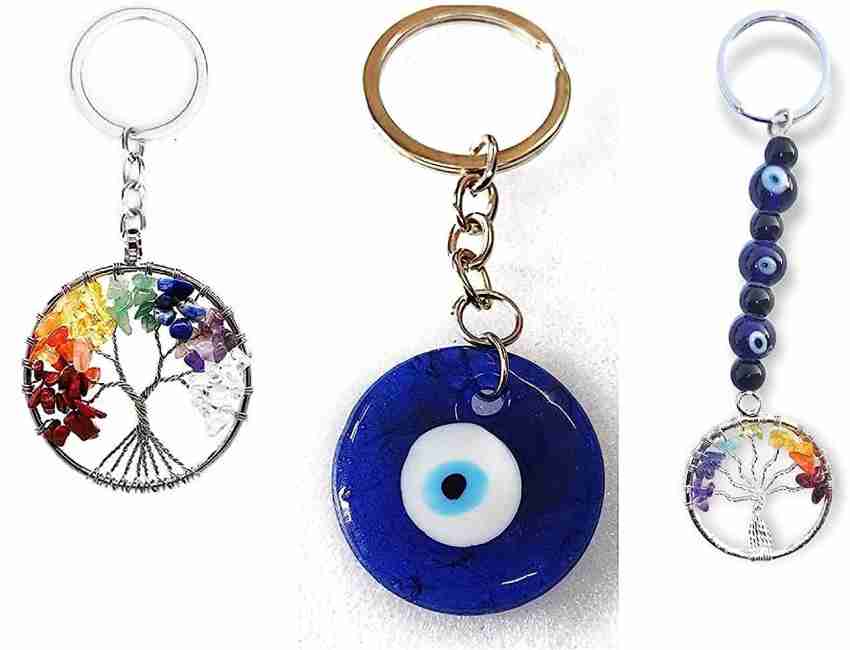 MANIFO 7 Chakra Keyring Healing Crystal Tree of Life Keychain Gemstone Key  Chain Charm for Women at  Women's Clothing store