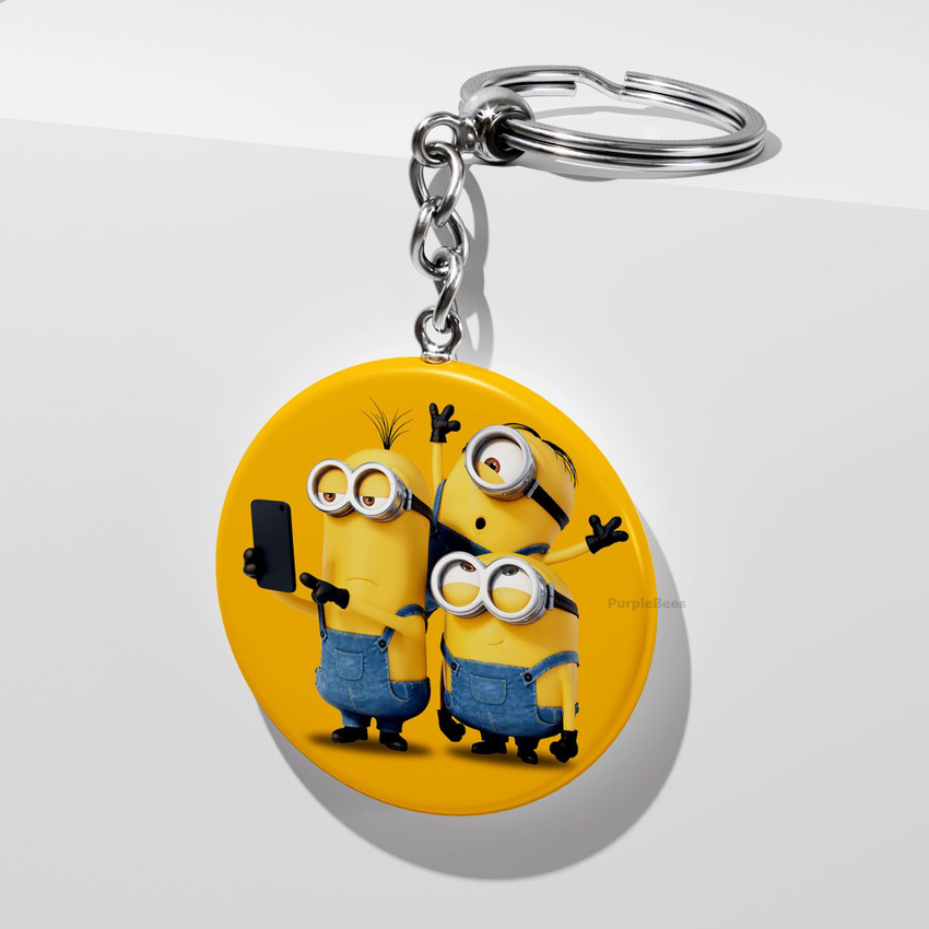 PurpleBees Minion Keychain Metal 58mm Iconic Despicable Me Merchandise for Fans Key Chain Price in India Buy PurpleBees Minion Keychain Metal 58mm Iconic Despicable Me Merchandise